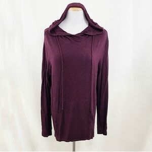 CAbi 3625 Hype Cozy Burgundy Hoodie Tunic